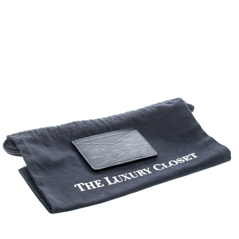 Louis Vuitton Black Epi Leather Neo Porte Cartes Card Holder Louis Vuitton | TLC