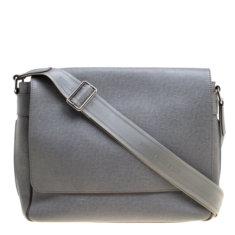 Louis Vuitton Grey Taiga Leather Roman MM Bag Louis Vuitton | TLC