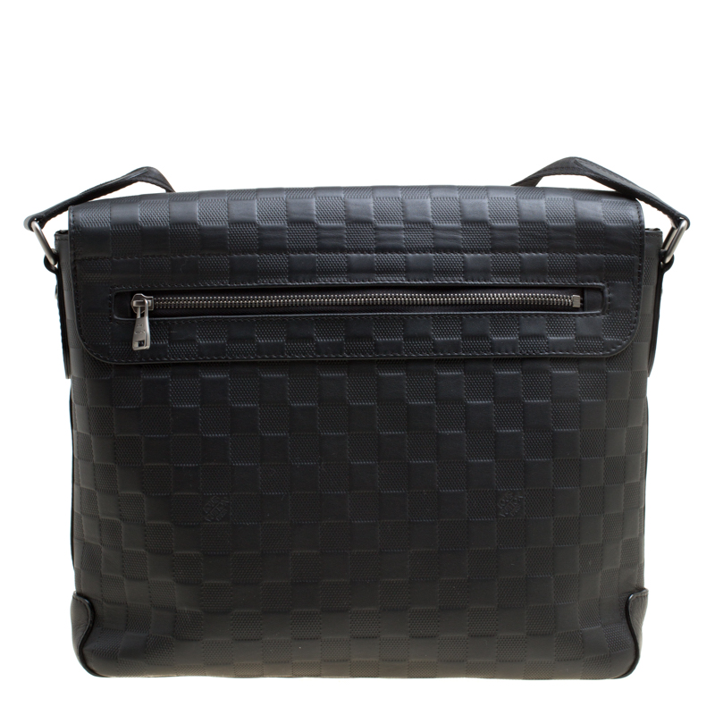 Louis Vuitton District Messenger Bag Damier Infini MM Onyx in Leather with  Silver-tone - US