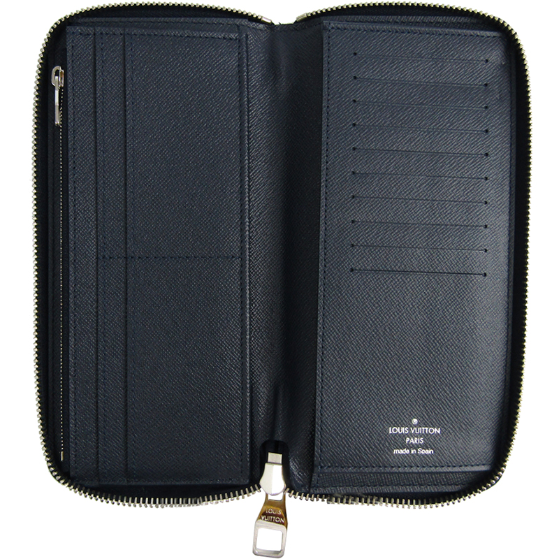 Louis Vuitton Navy Blue Taiga Leather Zippy Wallet - buy at the price of $911.00 in ...