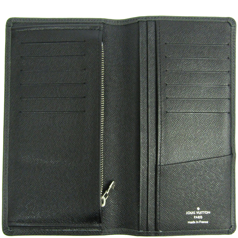 

Louis Vuitton Ardoise Taiga Leather Brazza Wallet, Black