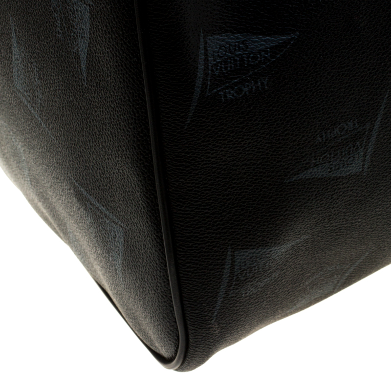 Louis Vuitton Black Coated Canvas Limited Edition 049/200 Dubai Keepall Bandouliere 55 Bag Louis ...