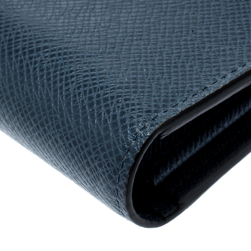 Louis Vuitton Blue Taiga Leather Brazza Wallet Louis Vuitton | TLC