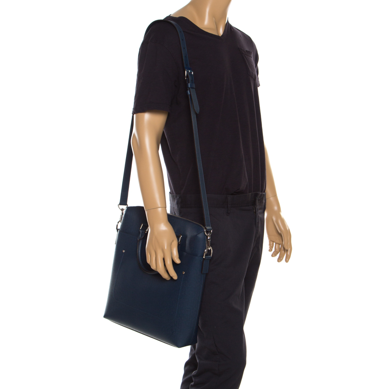 

Louis Vuitton Blue Taiga Leather Grigori Bag