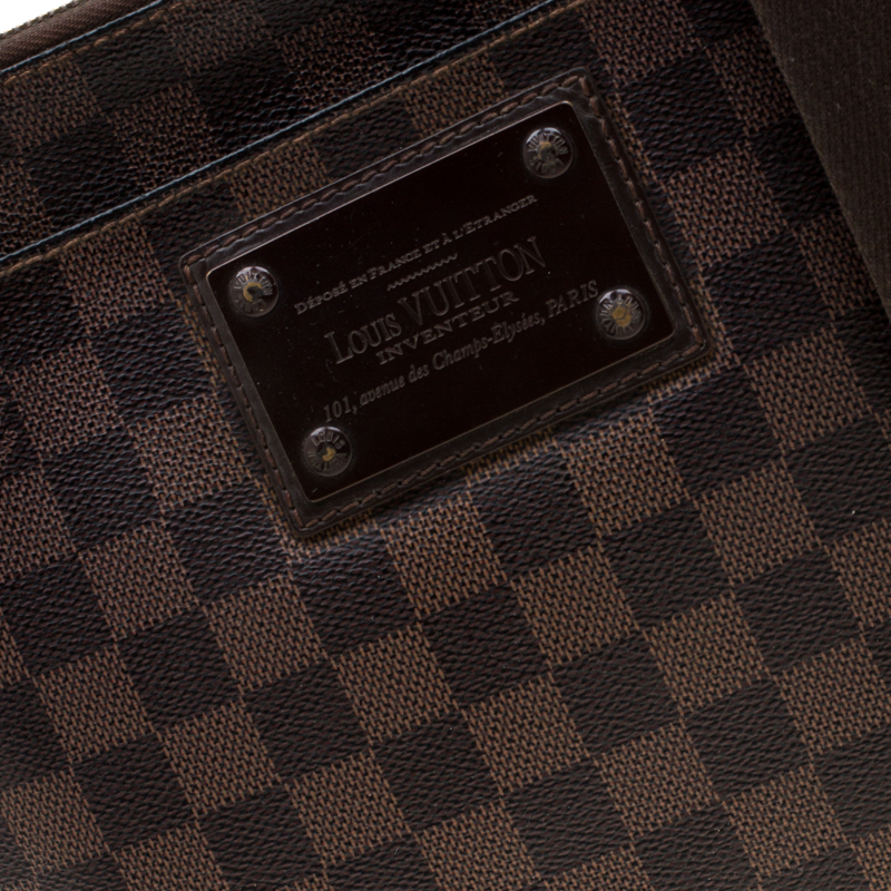 Louis Vuitton Damier Canvas Brooklyn Pochette Plate Messenger Bag - Yoogi's  Closet