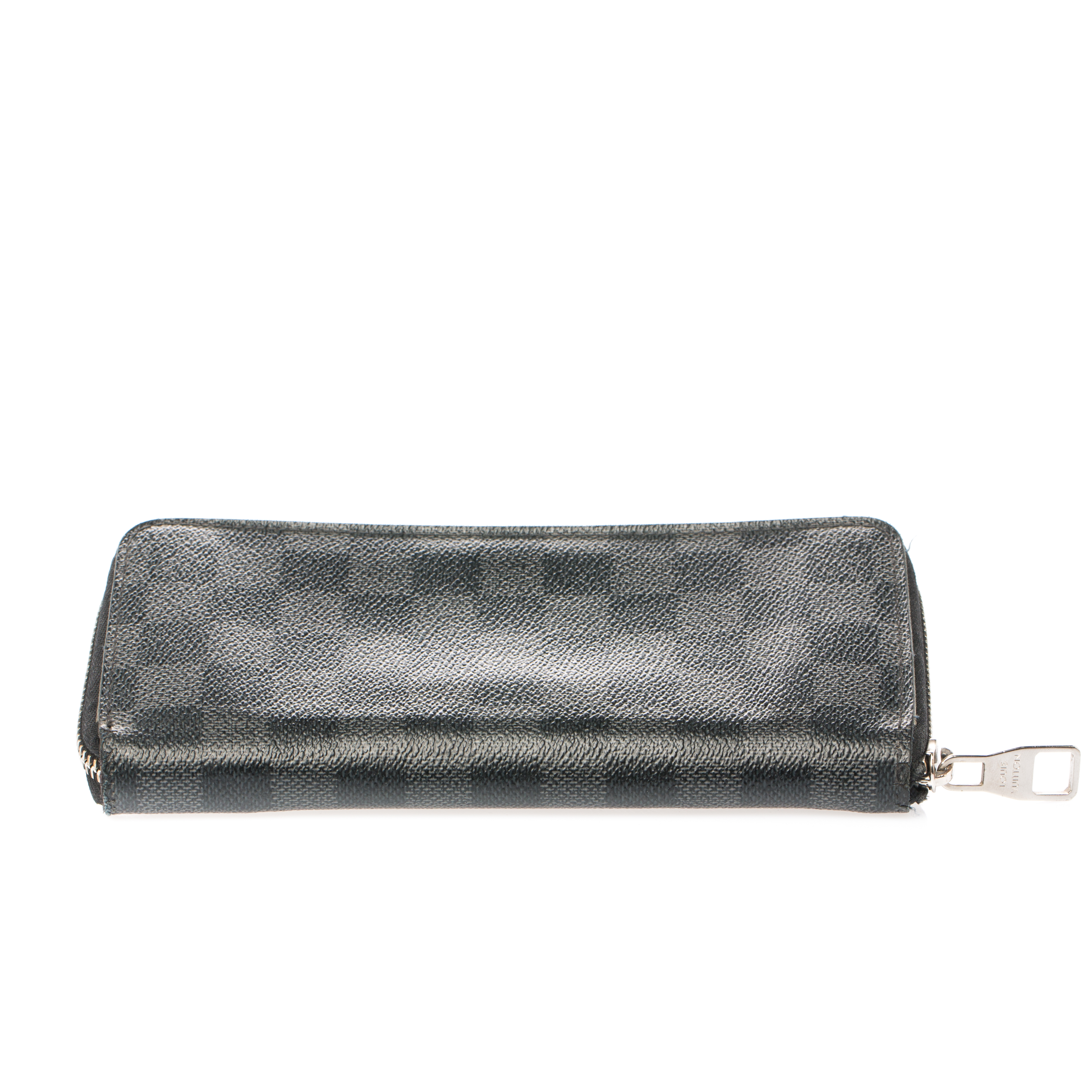 Louis Vuitton Zippy Wallet Vertical N63905 Damier Graphite Canvas Black  Gray