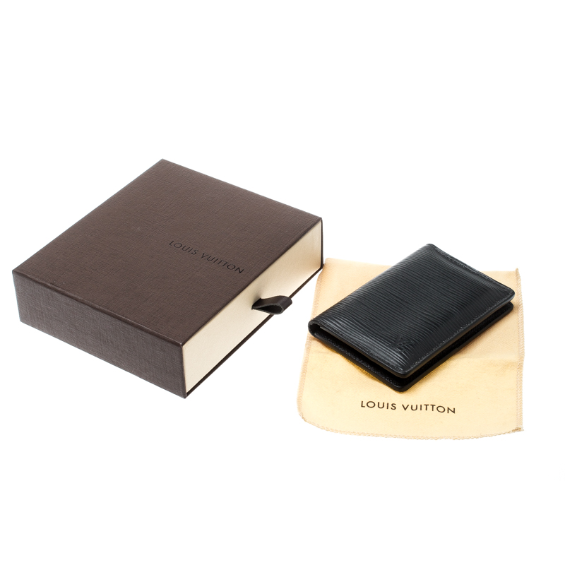Louis Vuitton® Pocket Organizer Black. Size  Pocket organizer, Fold  wallet, Louis vuitton