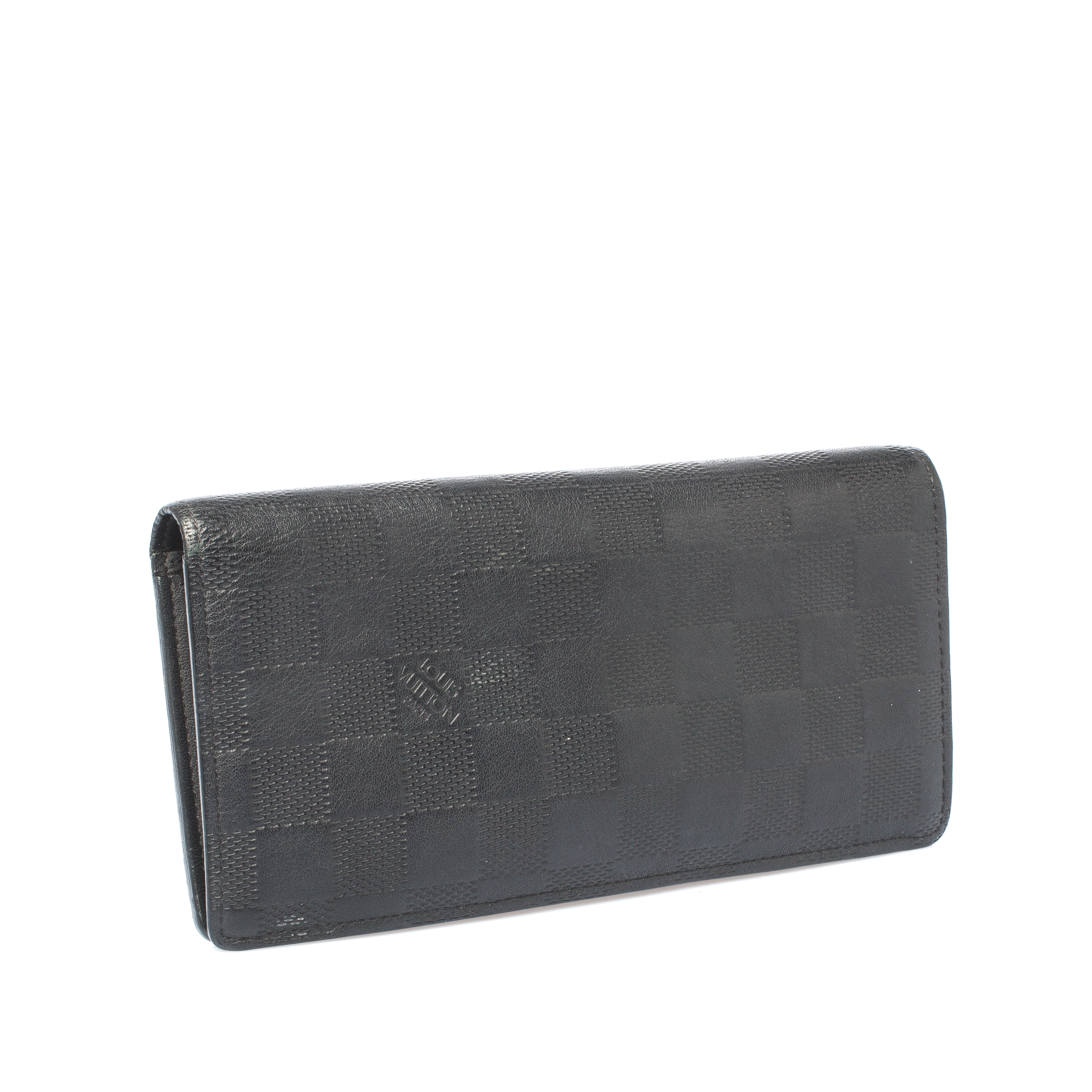 Damier Infini Black Leather Brazza Wallet