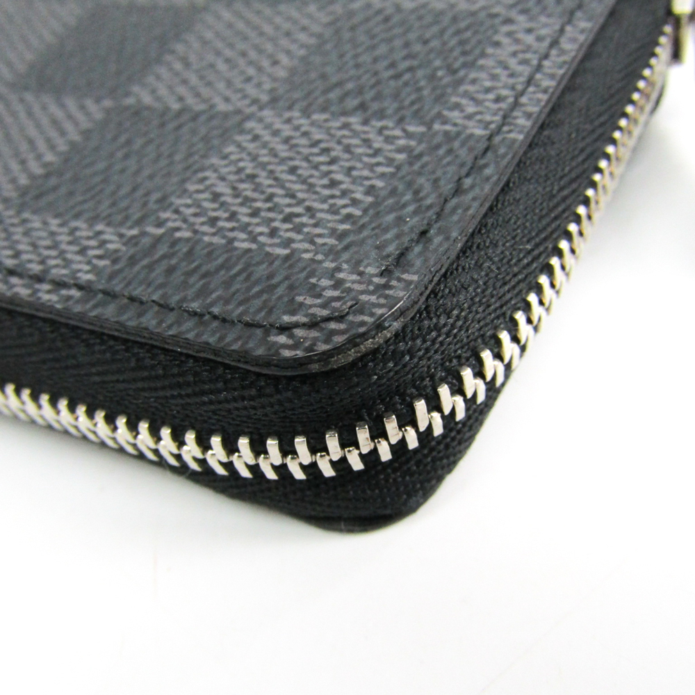 Louis Vuitton Black Damier Graphite Coated Canvas Zip Around Wallet – MISLUX