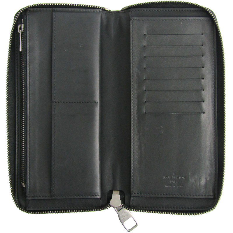

Louis Vuitton Damier Graphite Canvas Zippy Wallet, Black