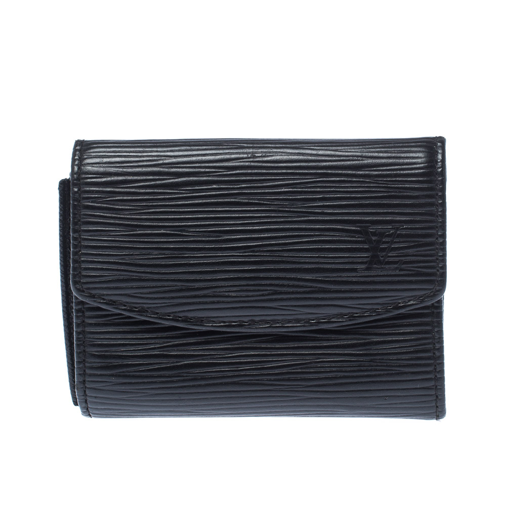 Louis Vuitton Black EPI Leather Card Holder