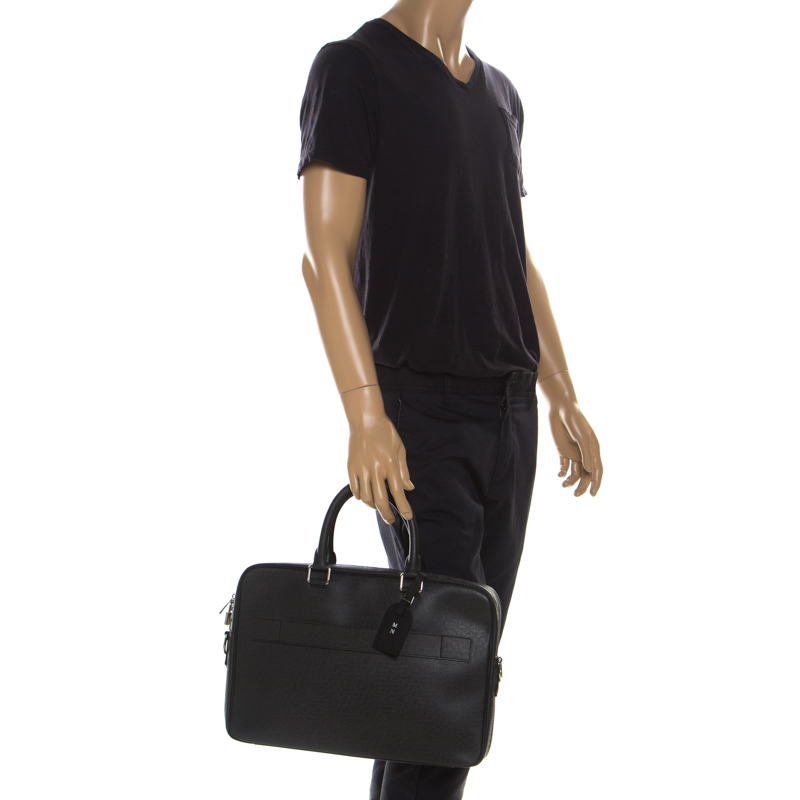 

Louis Vuitton Black Epi Leather Documents Voyage Bag