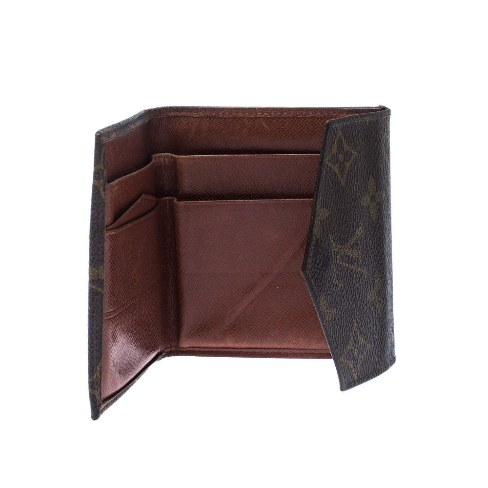 

Louis Vuitton Monogram Canvas Vintage Flap Compact Wallet, Brown