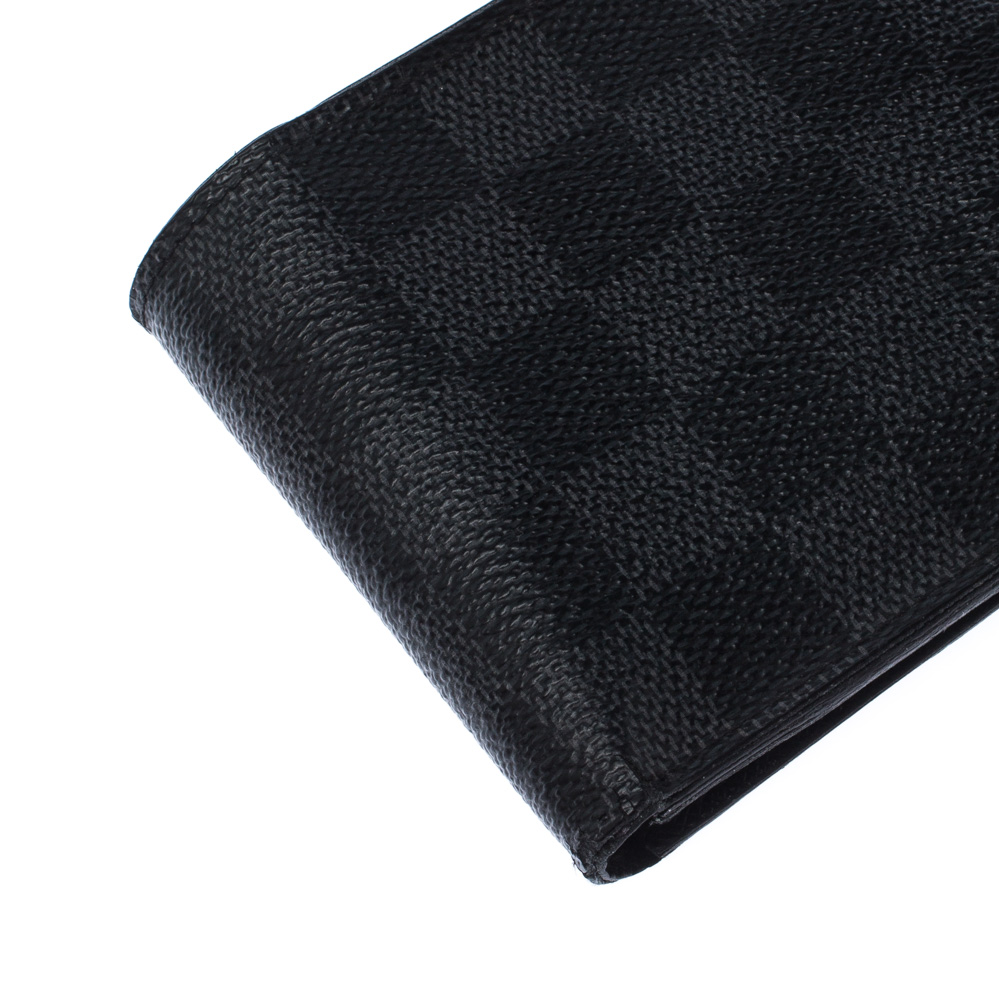 Louis Vuitton Damier Graphite Slender Bifold Wallet in Black Coated Canvas  Leather ref.864811 - Joli Closet