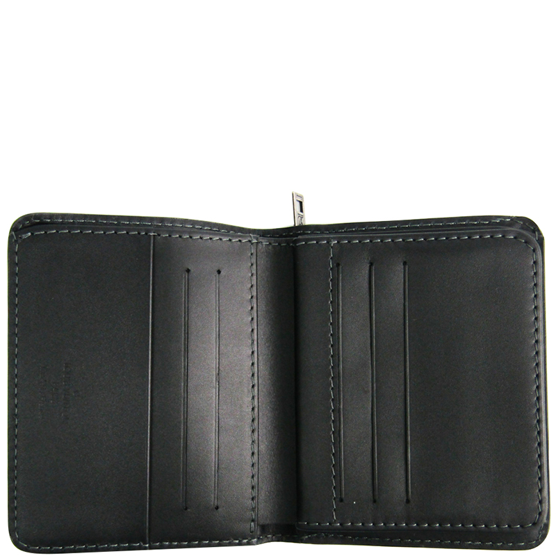 

Louis Vuitton Black Leather Utah Compact Wallet