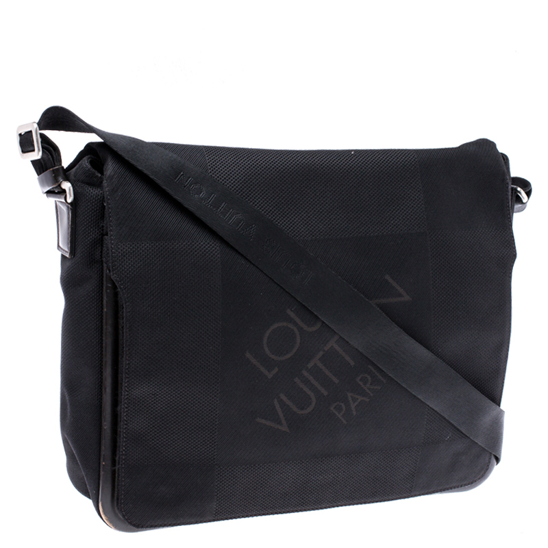 Louis Vuitton Black Damier Geant Canvas Messenger Bag Louis Vuitton