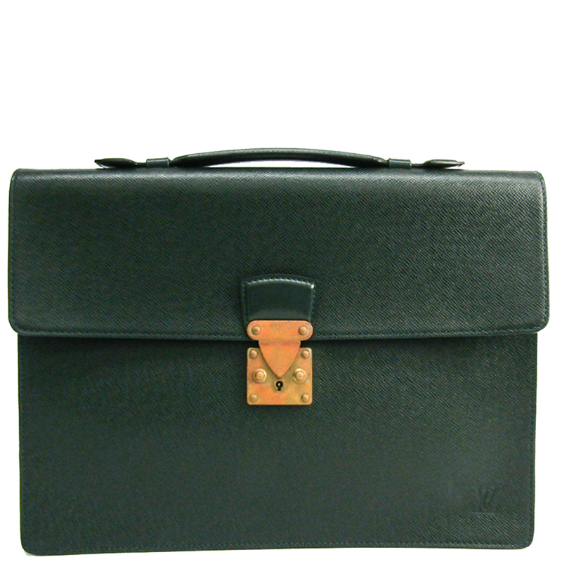 Louis Vuitton Episea Taiga Leather Serviette Kourad Briefcase