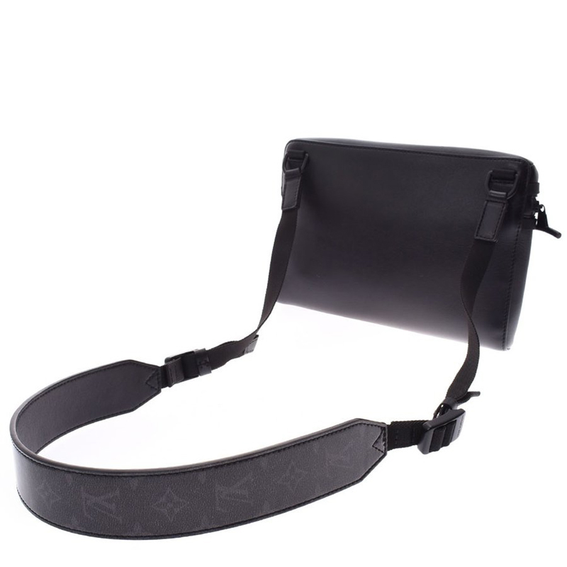 

Louis Vuitton Black Leather Infinity Messenger PM Bag