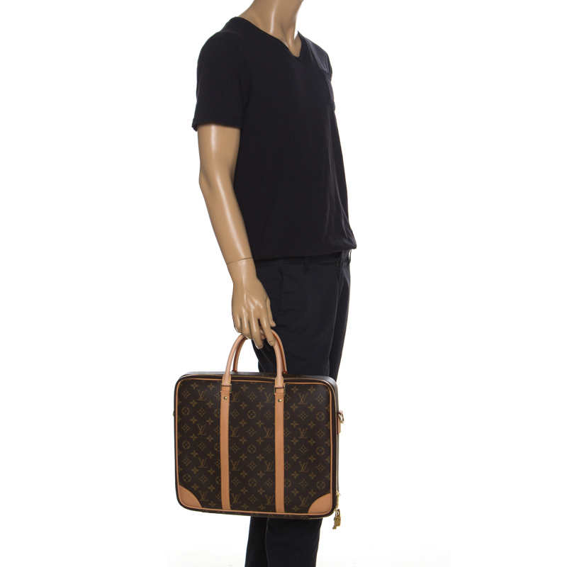 LV Cupertino Monogram Canvas Laptop Bag (Preloved), Luxury, Bags