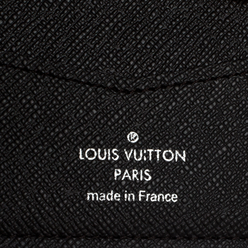 Auth Louis Vuitton Portefeuille MULTIPLE Damier Ebène N60895 Brown Wallet  F/S