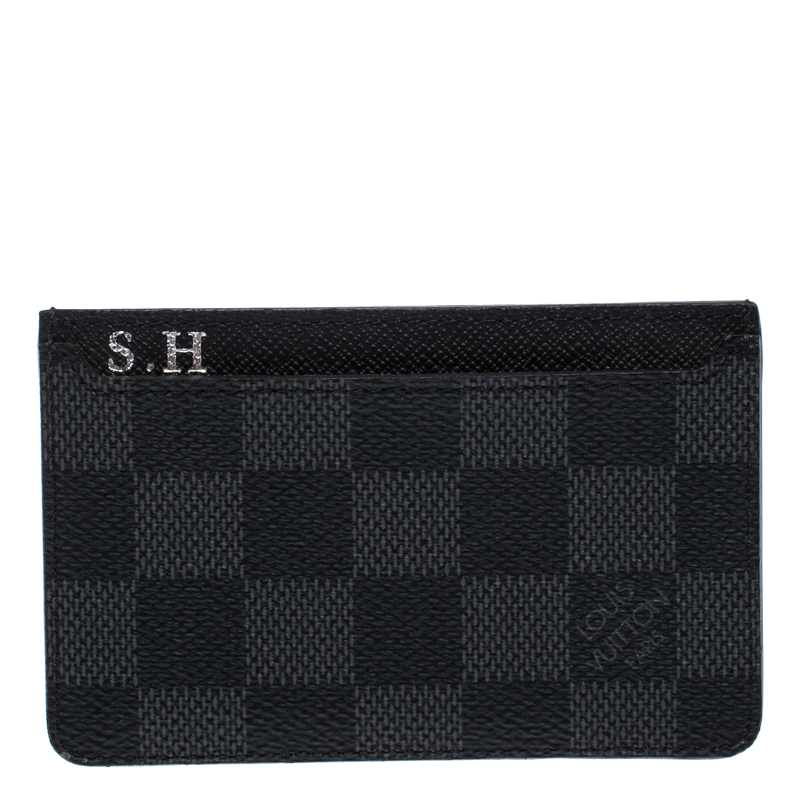 Pre Owned Louis Vuitton Damier Graphite Canvas Neo Porte Cardholder