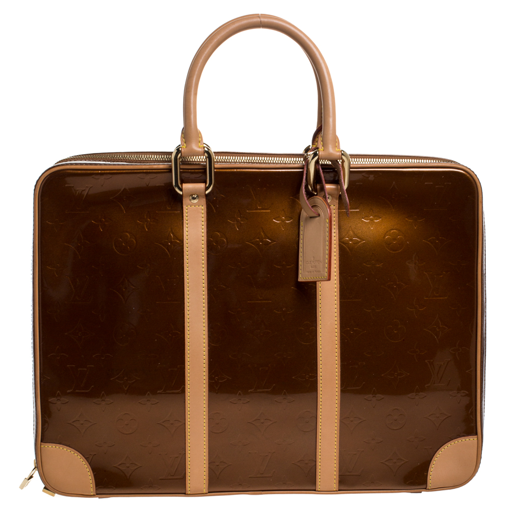 مملوكة مسبقًا حقيبة عمل لوي فيتون فاندام فيرنيه مونوغرامي برونزية