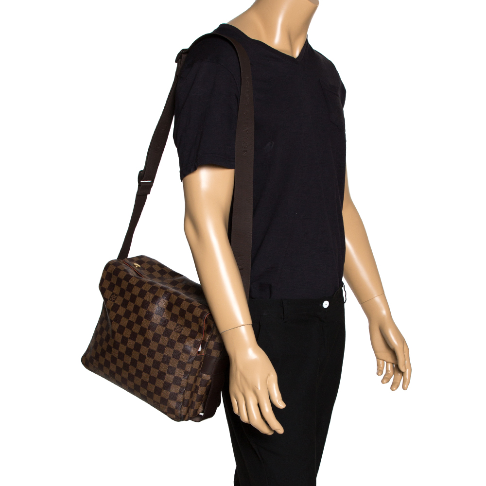 

Louis Vuitton Damier Ebene Canvas Naviglio Messenger Bag, Brown