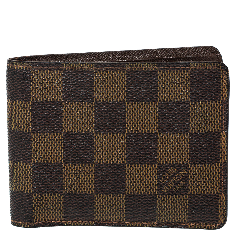 Pre Owned محفظة لوي فيتون متعددة كانفاس دامييه أيبين