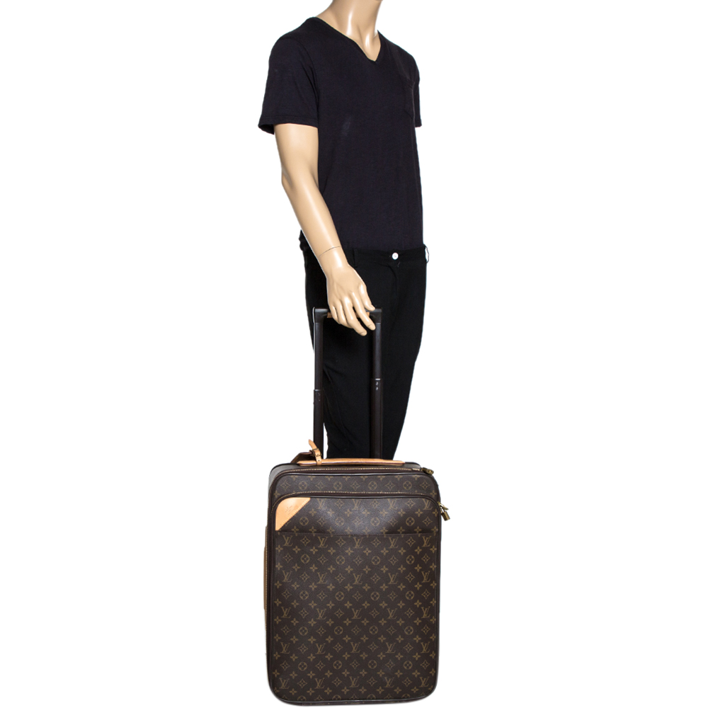 

Louis Vuitton Monogram Canvas Pegase Legere 55 Luggage, Brown