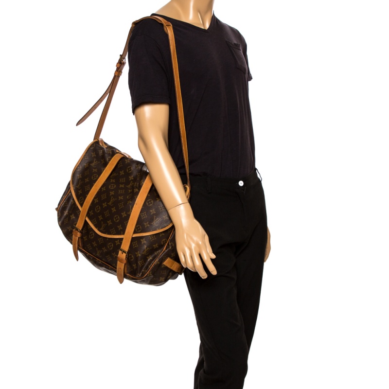 

Louis Vuitton Monogram Canvas Saumur 43 Bag, Brown