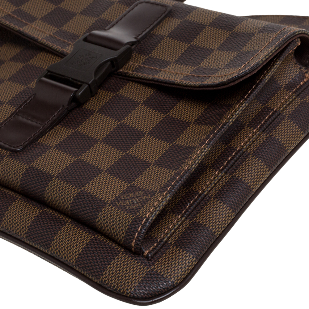 Louis Vuitton Damier Ebene Canvas Melville Pochette Crossbody Bag., Lot  #20009