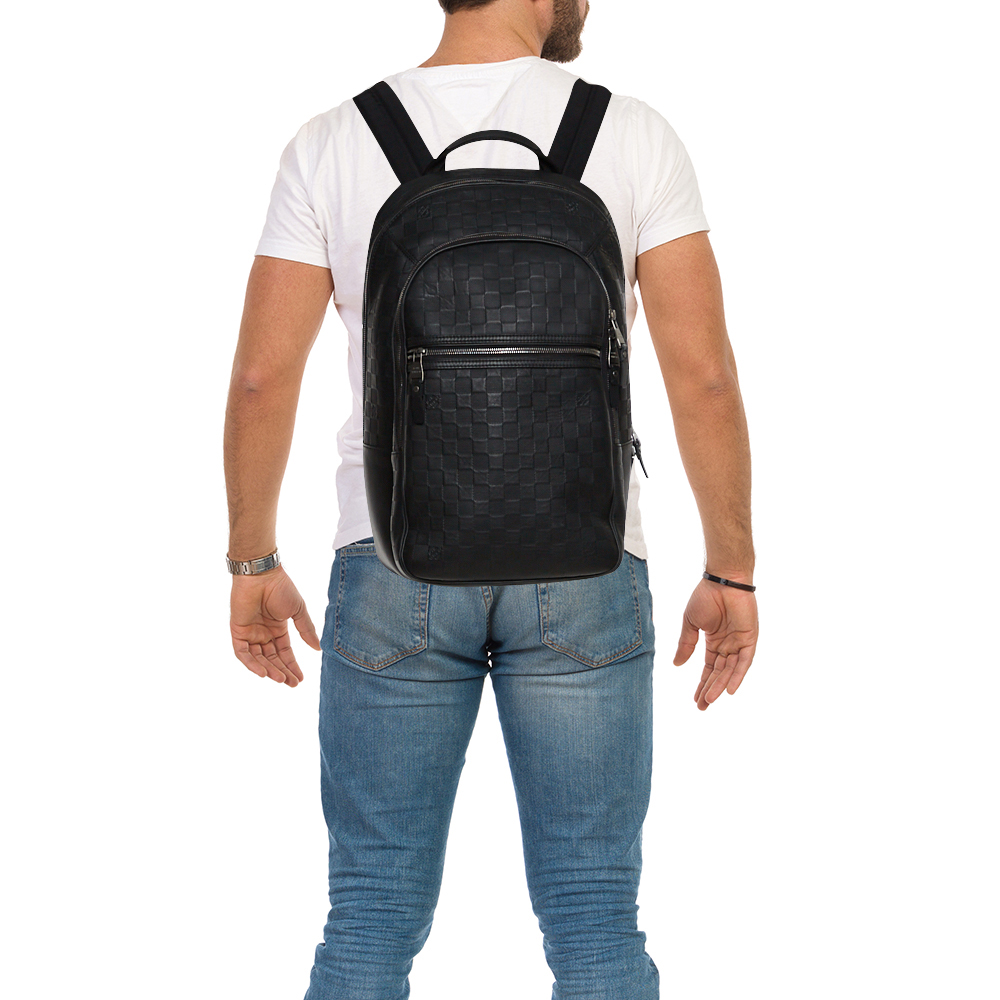 

Louis Vuitton Black Damier Infini Leather Michael Backpack