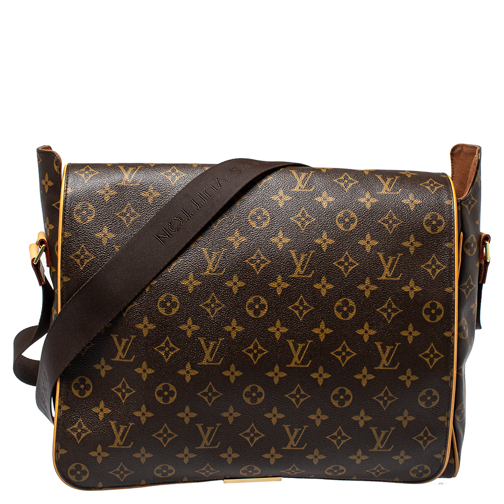 Pre-owned Louis Vuitton Monogram Canvas Abbesses Messenger Bag In Brown