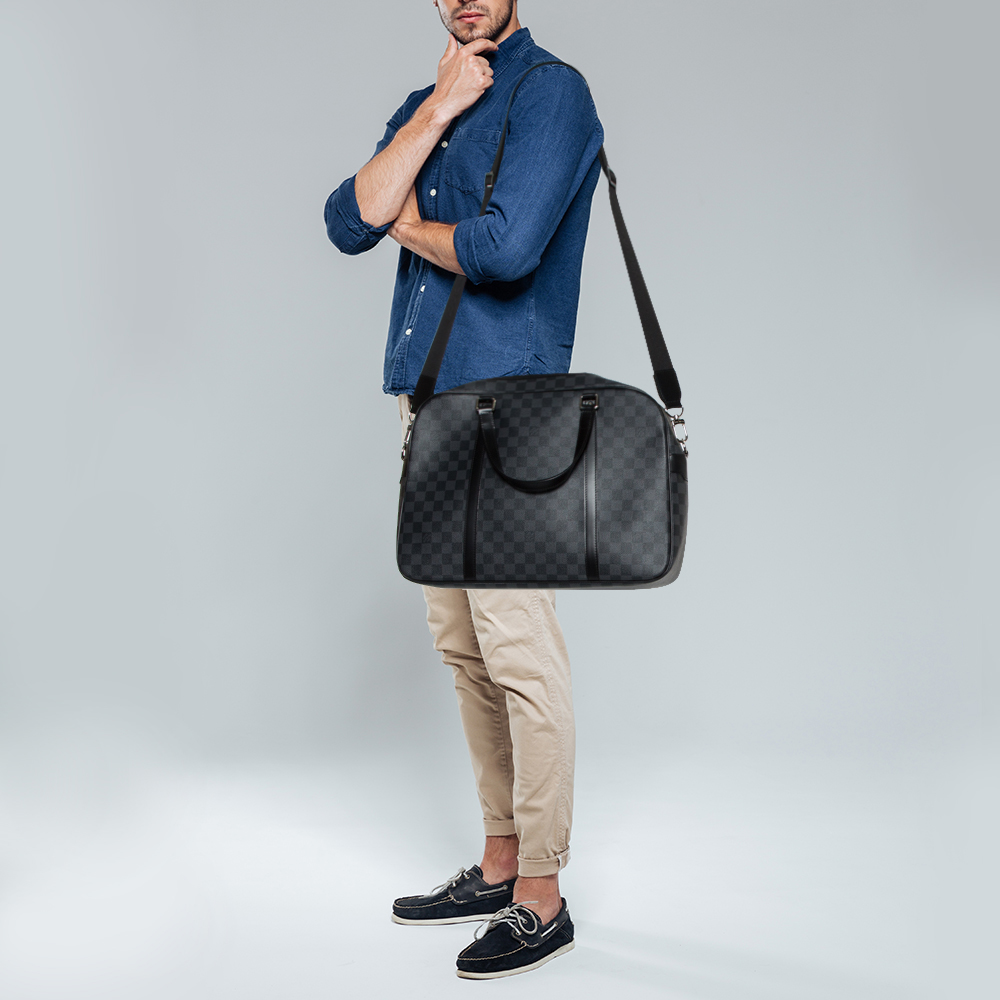 

Louis Vuitton Damier Graphite Canvas Jorn Bag, Black