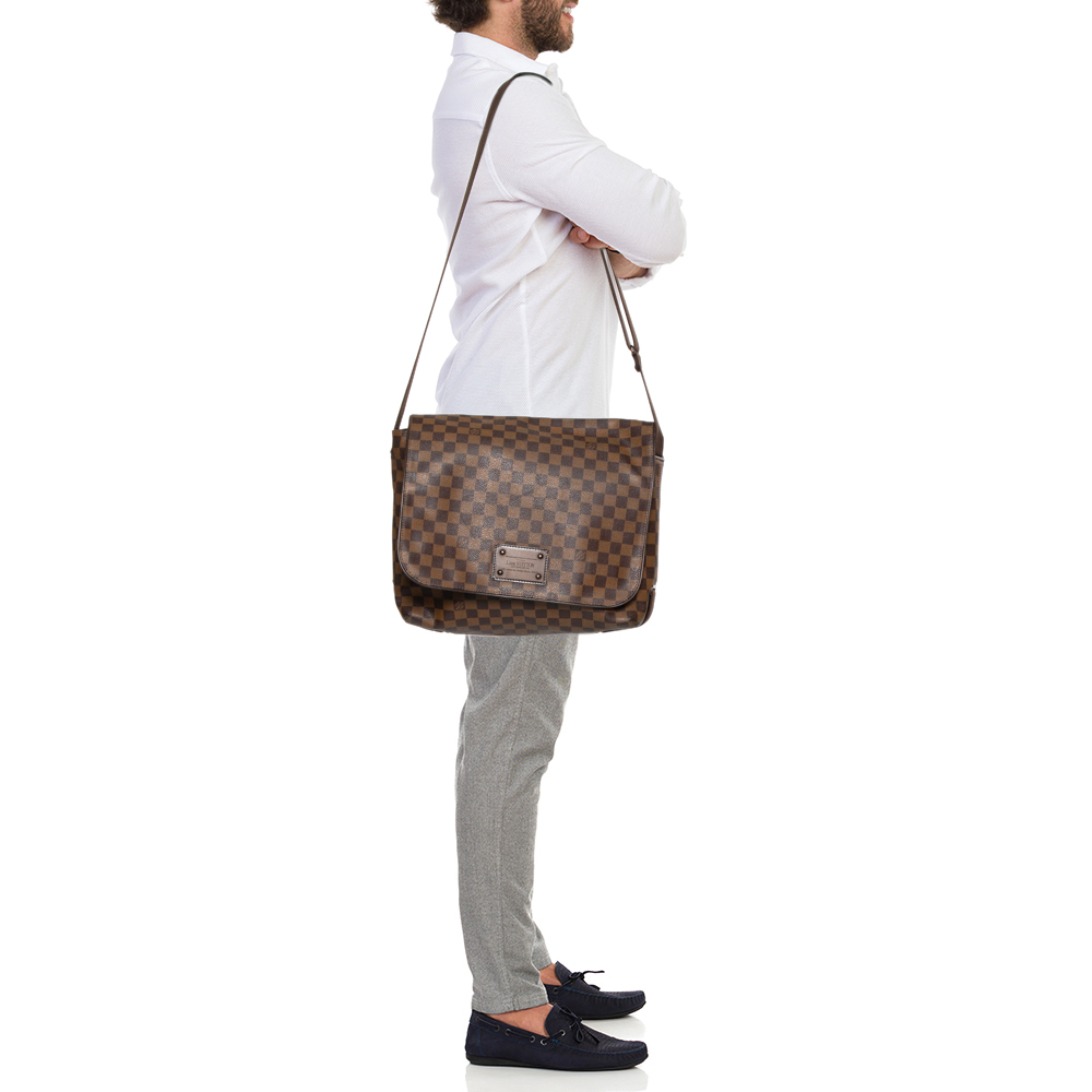 

Louis Vuitton Damier Ebene Canvas Brooklyn GM Messenger Bag, Brown