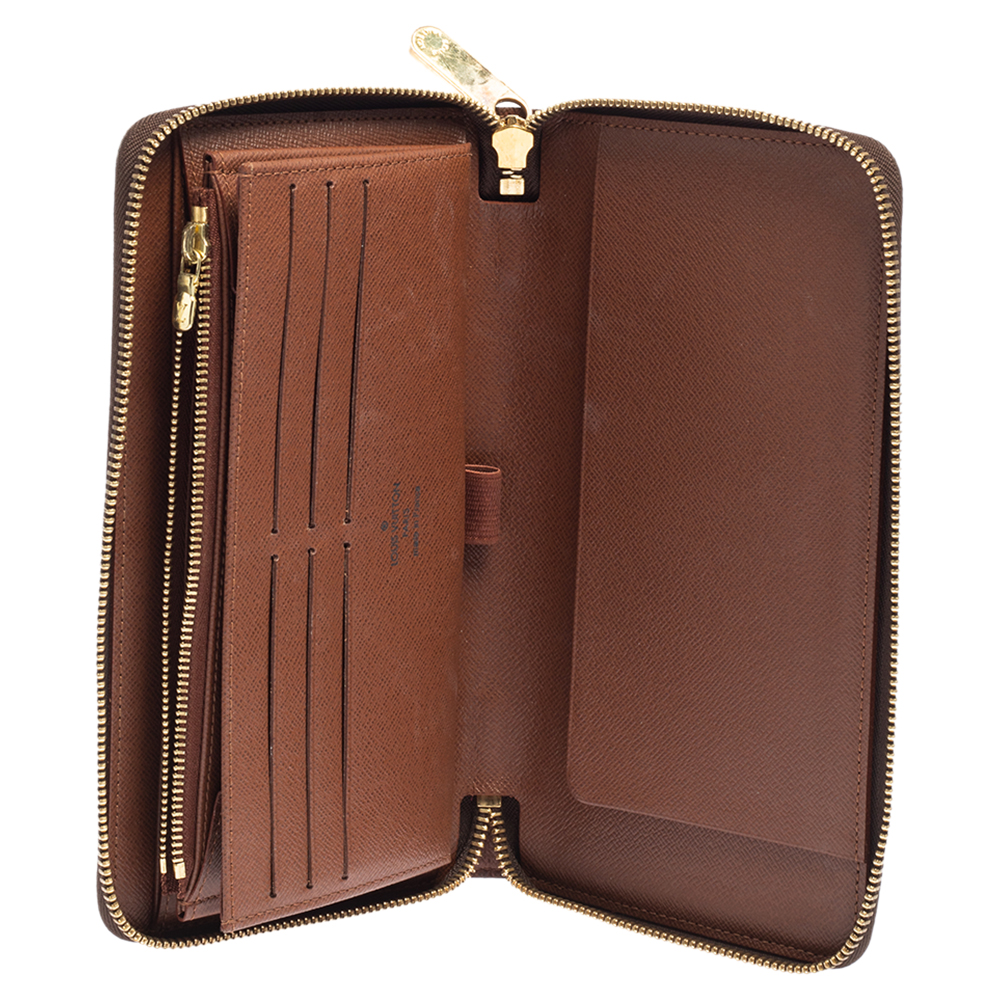 

Louis Vuitton Monogram Canvas Zippy Organizer, Brown