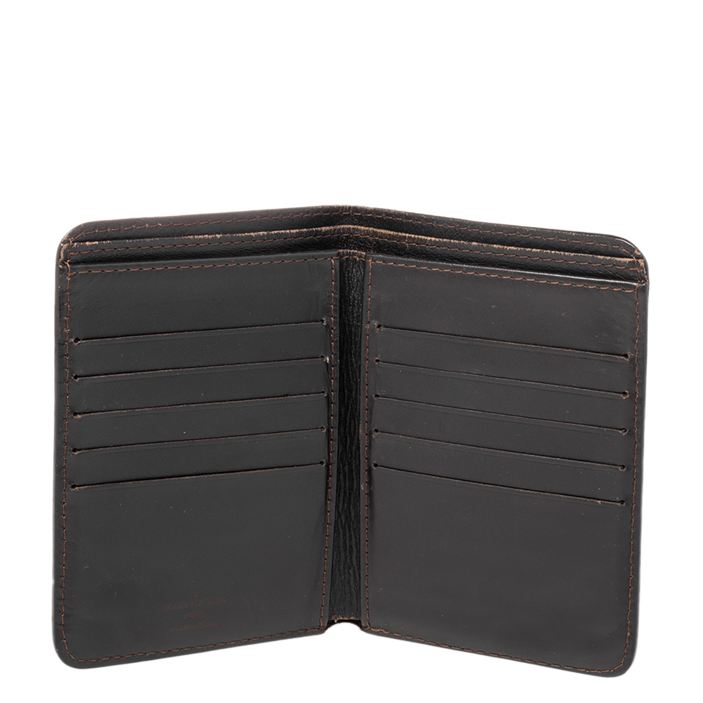 

Louis Vuitton Dark Brown Utah Leather Bifold Wallet