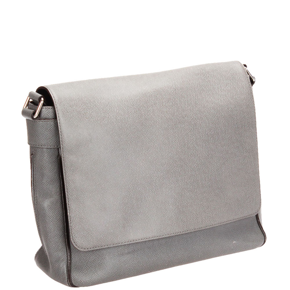 

Louis Vuitton Gray Taiga Leather Roman PM Bag, Grey