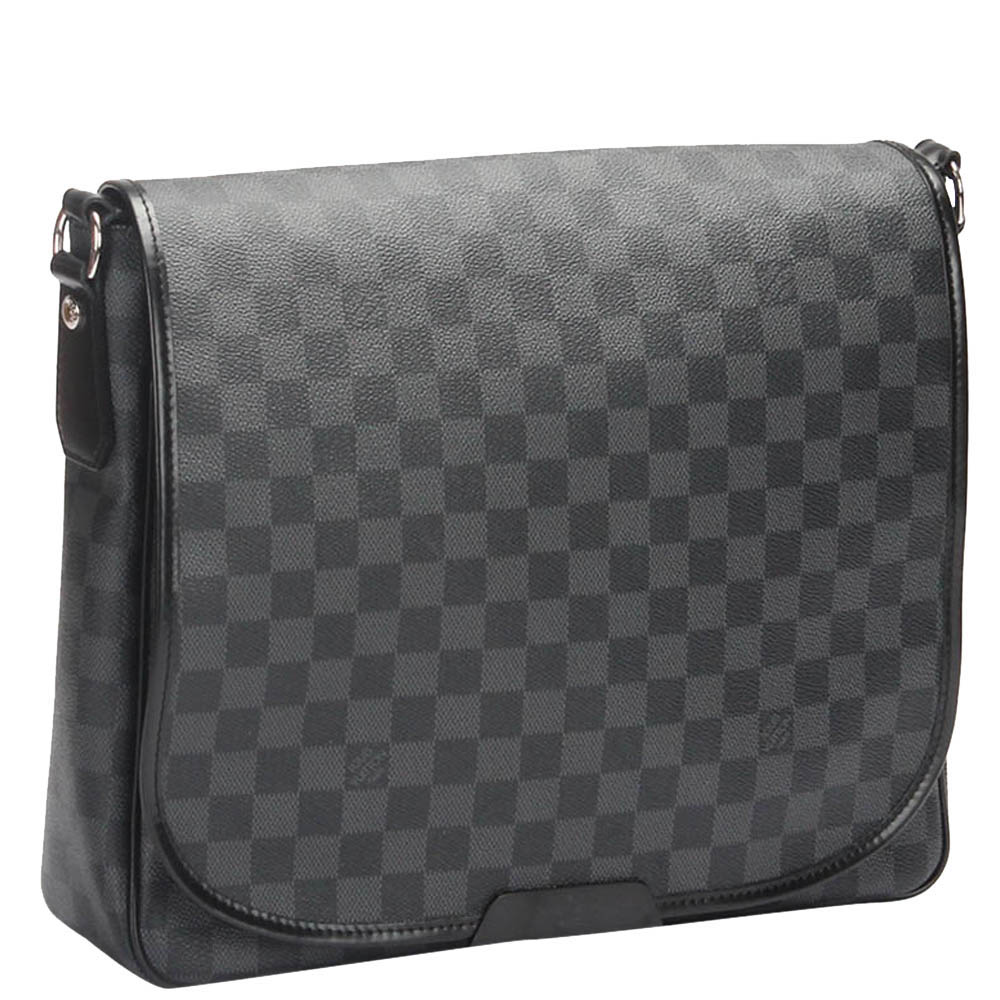 

Louis Vuitton black Damier Graphite canvas District MM bag