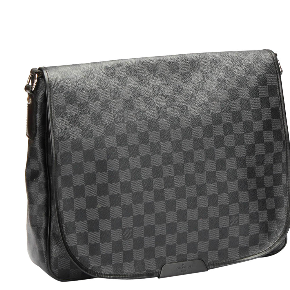 

Louis Vuitton black Damier Graphite canvas Daniel GM bag