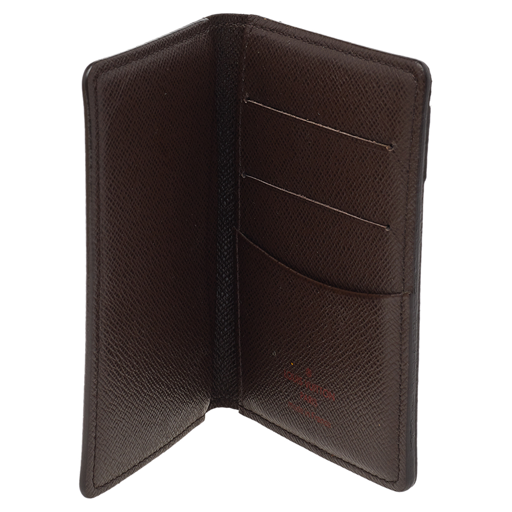 

Louis Vuitton Damier Ebene Canvas Pocket Organizer, Brown