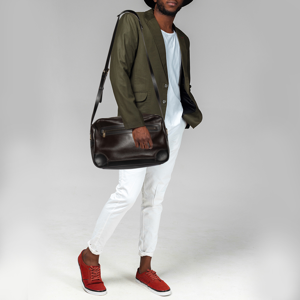

Louis Vuitton Dark Brown Leather Messenger Bag