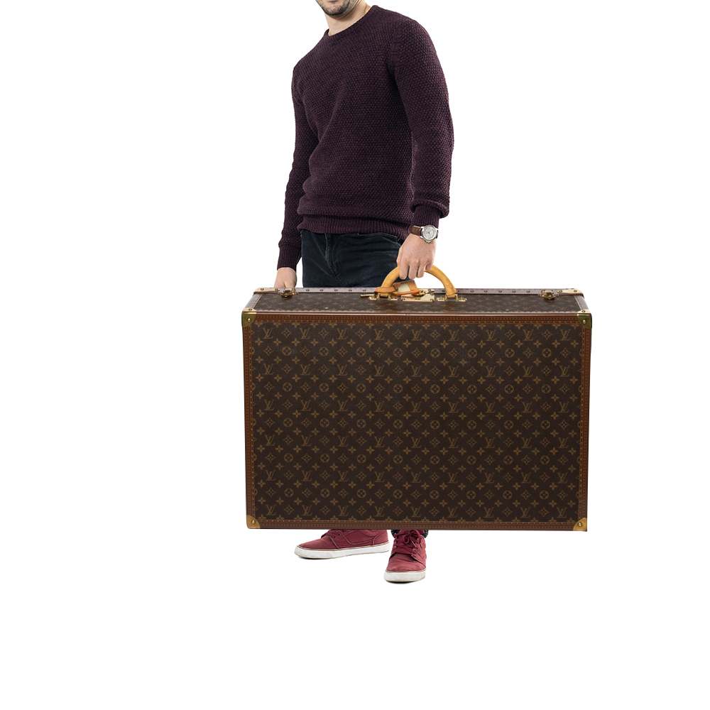

Louis Vuitton Monogram Canvas Alzer Trunk Suitcase 75, Brown