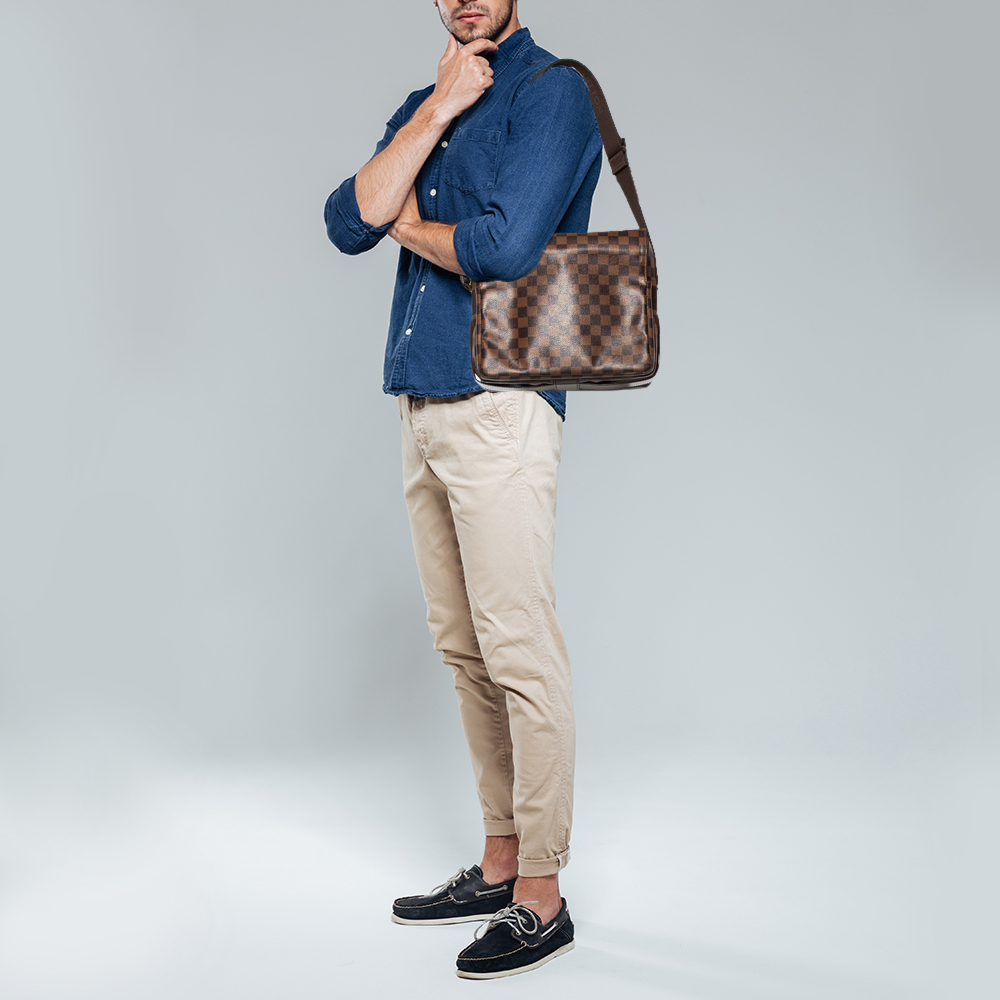 

Louis Vuitton Damier Ebene Canvas Naviglio Bag, Brown