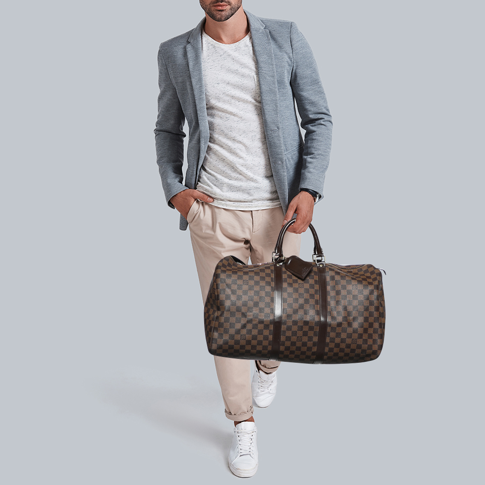 

Louis Vuitton Damier Ebene Canvas Keepall 50 Bag, Brown