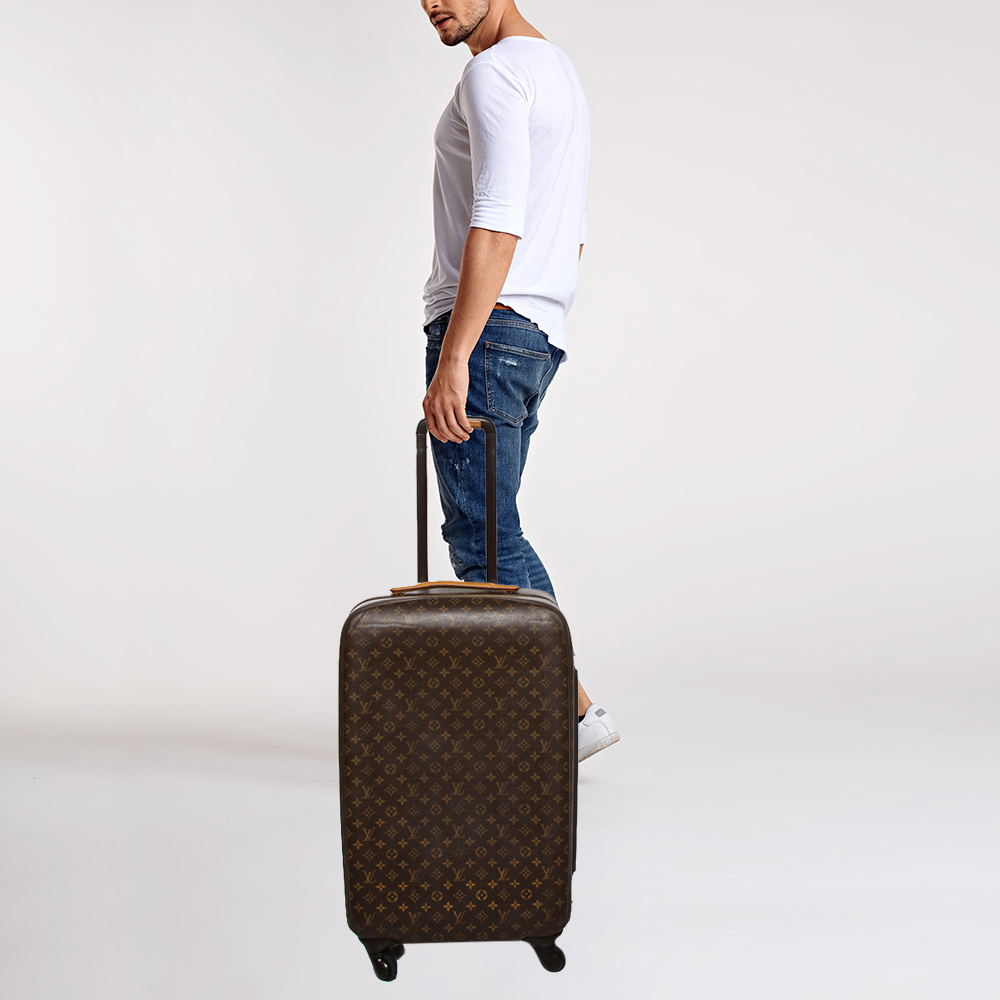 

Louis Vuitton Monogram Canvas Zephyr 70 Rolling Suitcase Luggage, Brown