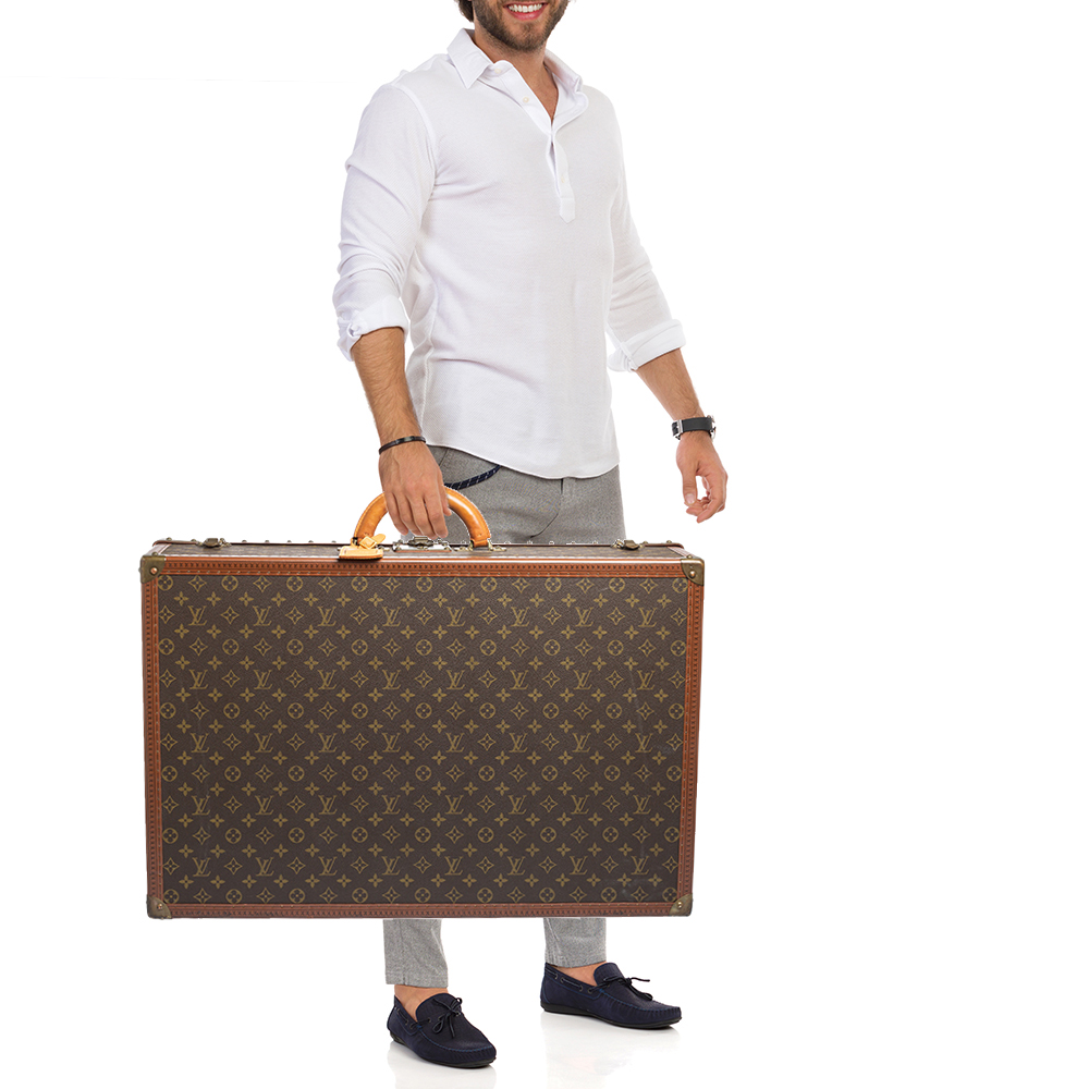 

Louis Vuitton Monogram Canvas Alzer 70 Trunk Suitcase, Brown