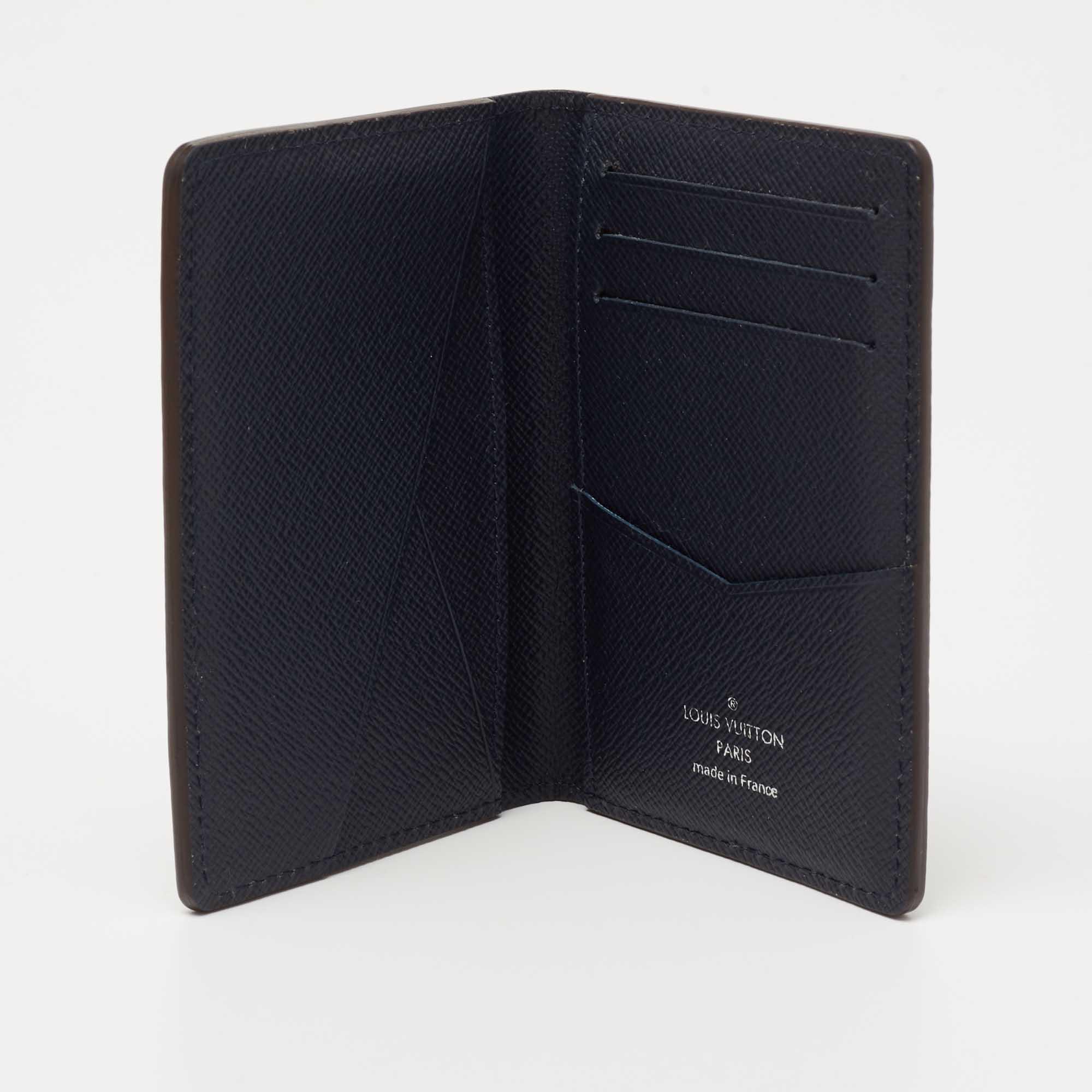 

Louis Vuitton Navy Blue Epi Leather Pocket Organiser