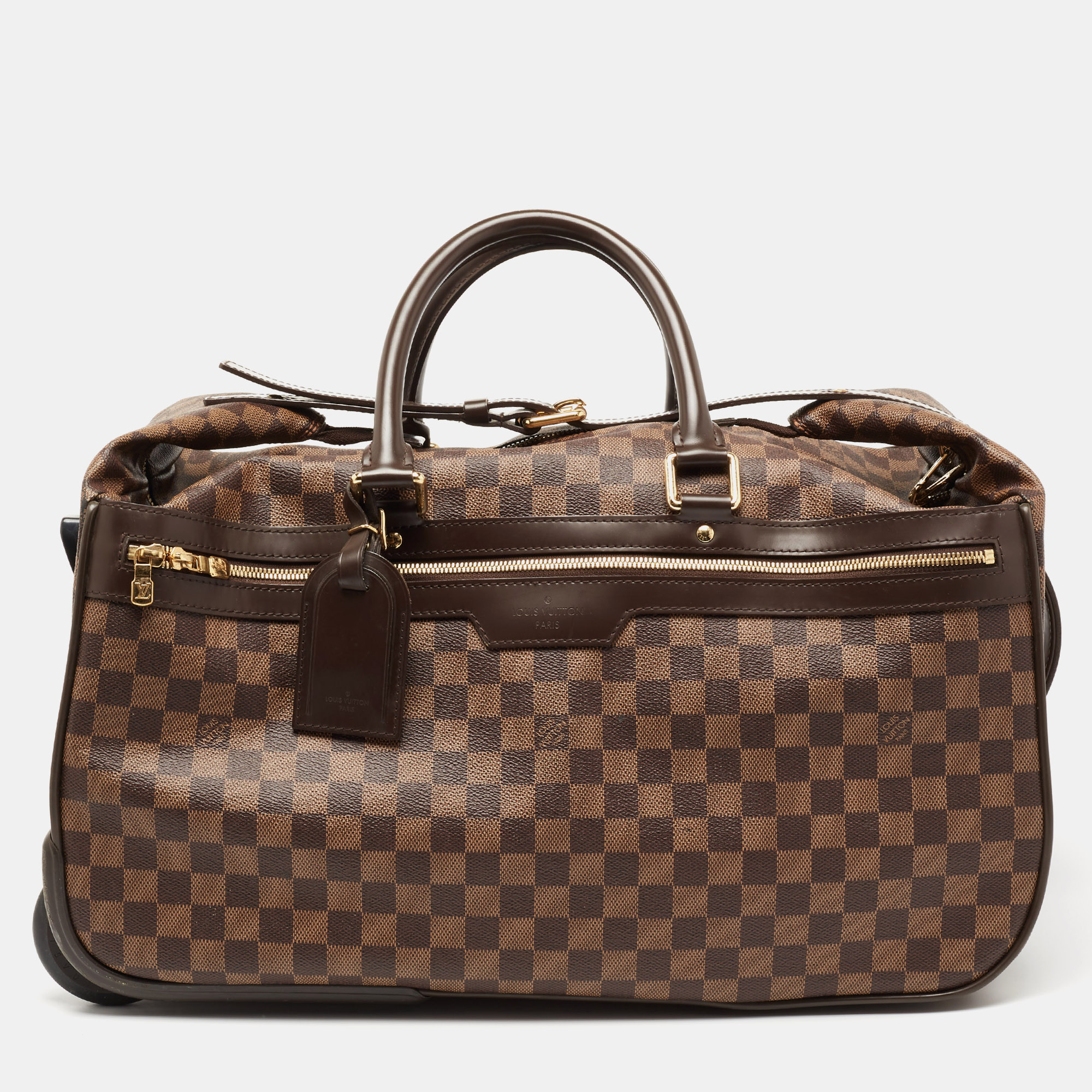 

Louis Vuitton Damier Ebene Coated Canvas Eole Rolling Luggage, Brown