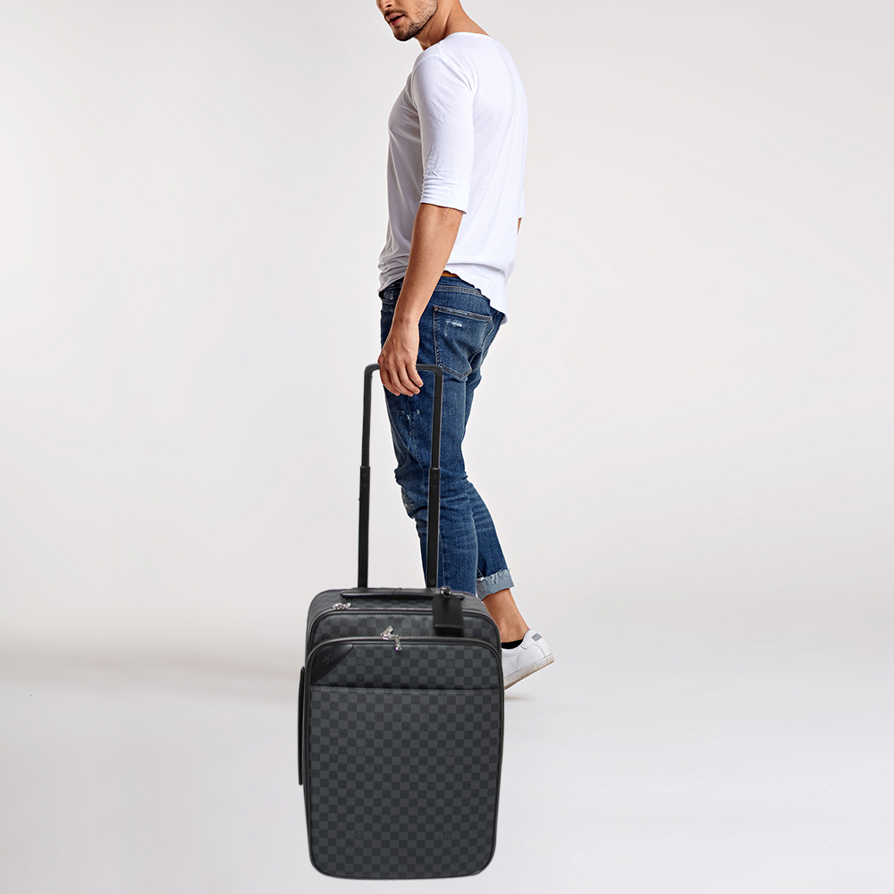 

Louis Vuitton Damier Graphite Canvas Pegase Legere 50 Luggage, Grey